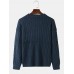 Mens Color Block Knitted Pullover Long Sleeve Sweaters