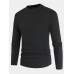 Mens Basic Solid Color Crew Neck Winter Casual Knitted Pullover Sweater