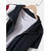 Mens Color Block Patchwork Zip Front Lapel Loose Casual Cardigans