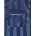 Mens Striped Jacquard Faux Silk Home Revere Collar Loose Lounge Pajama Set