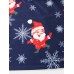 Mens Cartoon Santa Claus Print O  Neck Loose Pants Comfy Home Pajamas Set