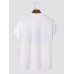 Men Tribal Print Chest Pocket Crew Neck Soft Short Sleeve Casual T  shirts