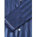 Mens Striped Jacquard Faux Silk Home Revere Collar Loose Lounge Pajama Set