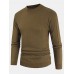 Mens Basic Solid Color Crew Neck Winter Casual Knitted Pullover Sweater