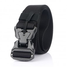 AWMN 125cm Free Punch Magnetic   Elastic Buckle Tactical Belt Quick Release Nylon Wistand