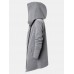 Mens Hooded Zipper Pocket Symmetry Hem Dark Grey Cardigans