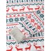 Mens Allover Elk Snowflake Print Christmas Round Neck Jogger Pants Loose Home Pajamas Set