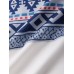 Men Tribal Print Chest Pocket Crew Neck Soft Short Sleeve Casual T  shirts