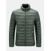 Men Solid Color Stand Collar Zipper Warm Coats With Pocket