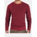 Mens Basic Solid Color Crew Neck Winter Casual Knitted Pullover Sweater