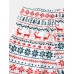 Mens Allover Elk Snowflake Print Christmas Round Neck Jogger Pants Loose Home Pajamas Set