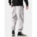 Mens Seam Detail Elastic Ankle Cotton Drawstring Cargo Jogger Pants