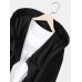 Mens Black Hooded Zip  Up Irregular Hem Long Sleeve Design Cardigans With Pocket